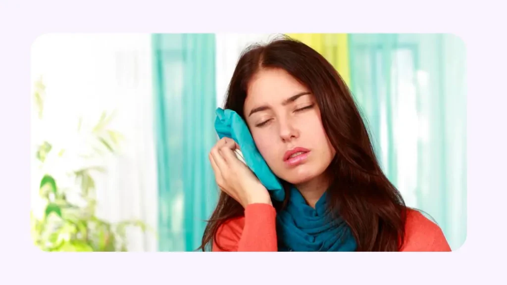 استفاده از کمپرس آب گرم برای تسکین التهاب عفونت 