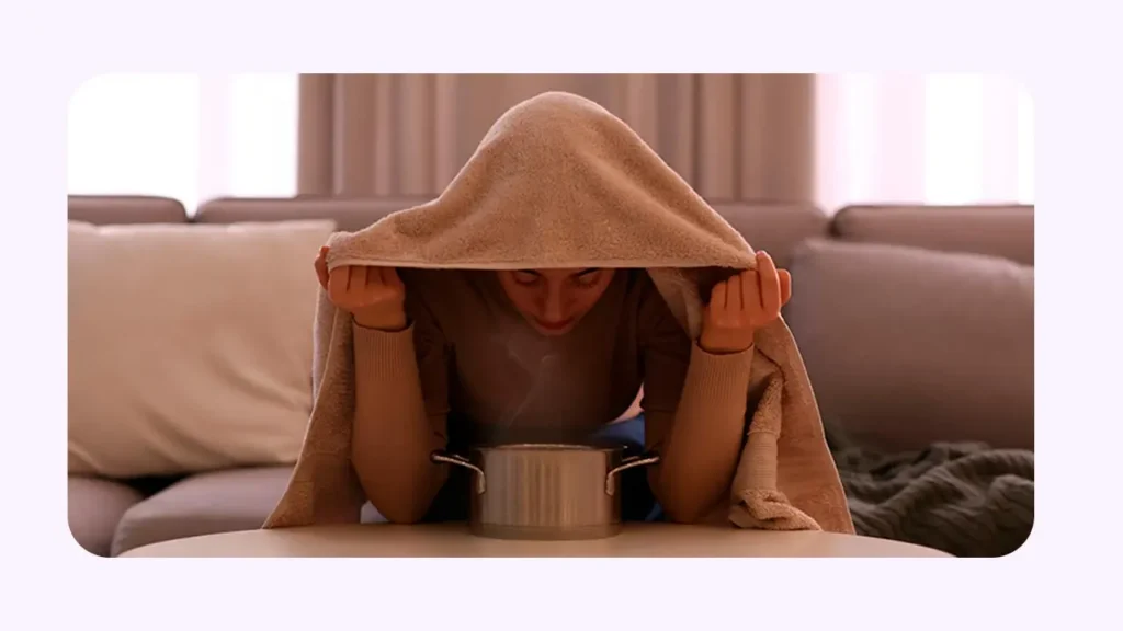 بخور یا دوش آب گرم