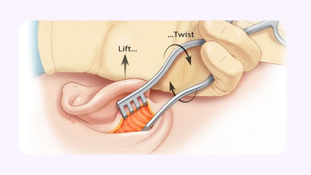 جراحی از طریق گوش خارجی 