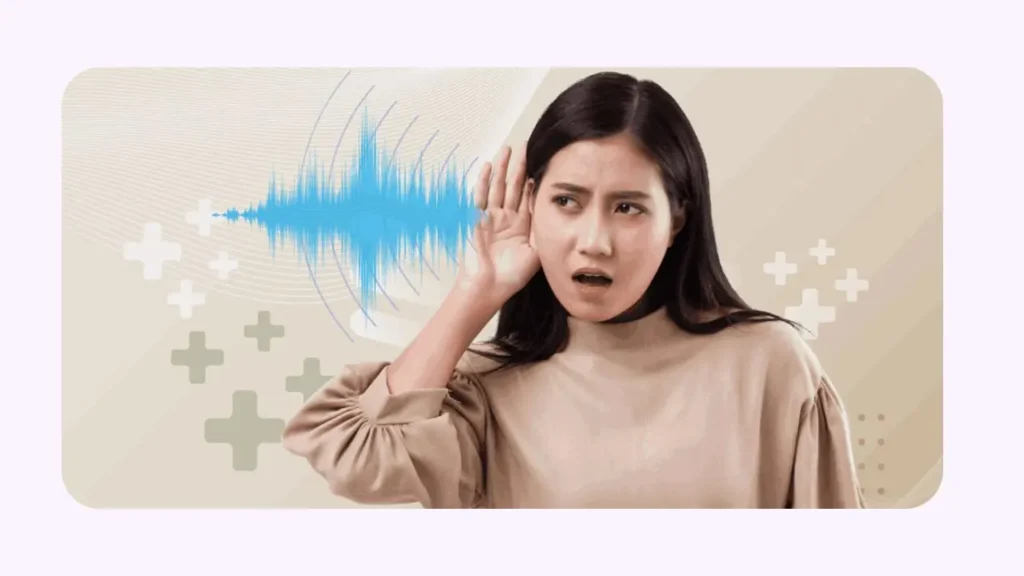 تصویر فردی که دچار کم شنوایی ناگهانی شده است