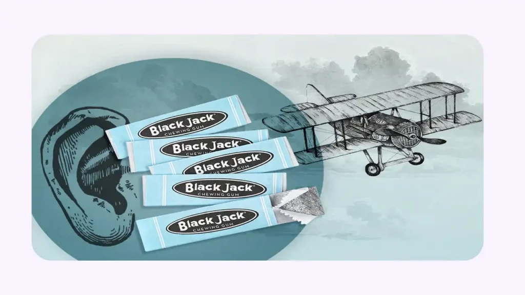 جویدن آدامس برای کاهش گوش درد در هوایپما 