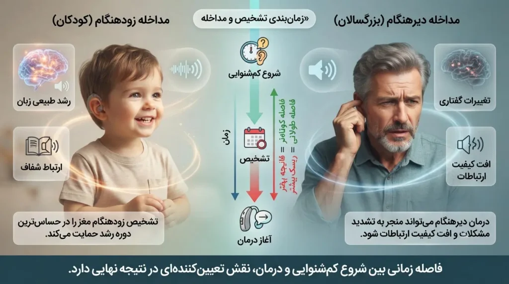 زمان تشخیص و شروع مداخله